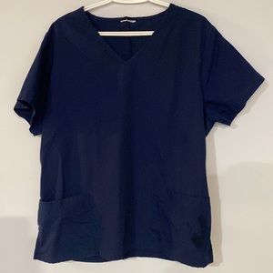 Navy blue scrub top